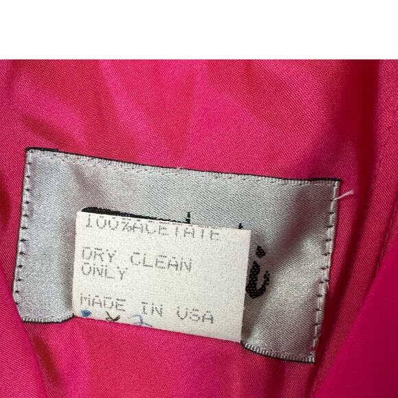 Tadashi Vintage 80's Ruched Ruffle Structured Statement Special Occasion Dress 6 - Picture 11 of 11